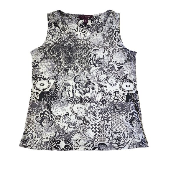 *New Low Price!* Black & White Glitter Tank Top - Picture 3 of 7